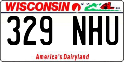 WI license plate 329NHU