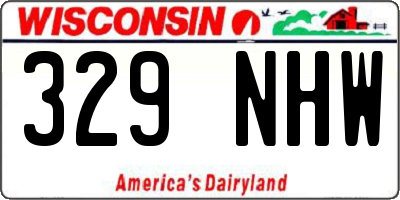 WI license plate 329NHW