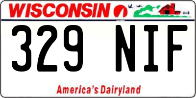 WI license plate 329NIF