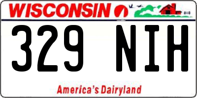 WI license plate 329NIH