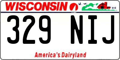 WI license plate 329NIJ