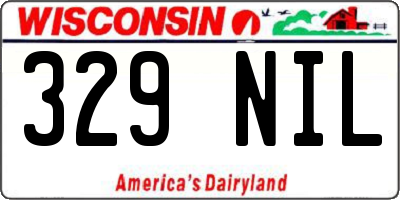 WI license plate 329NIL