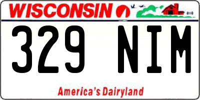 WI license plate 329NIM