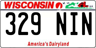 WI license plate 329NIN