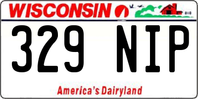 WI license plate 329NIP