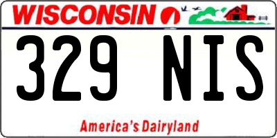 WI license plate 329NIS