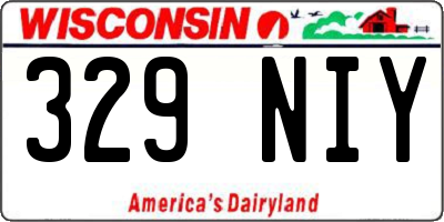 WI license plate 329NIY