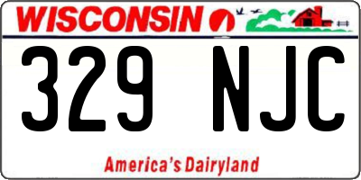 WI license plate 329NJC