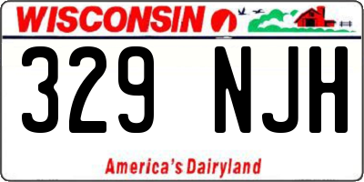 WI license plate 329NJH
