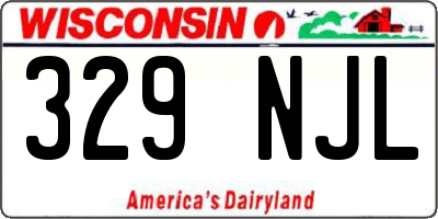 WI license plate 329NJL