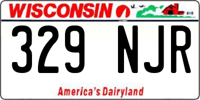 WI license plate 329NJR