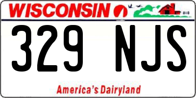 WI license plate 329NJS