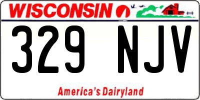 WI license plate 329NJV