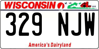 WI license plate 329NJW