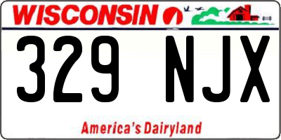 WI license plate 329NJX