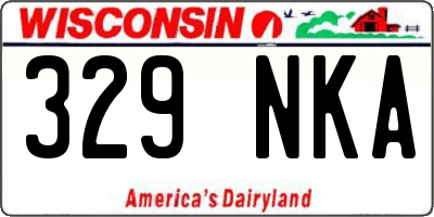 WI license plate 329NKA