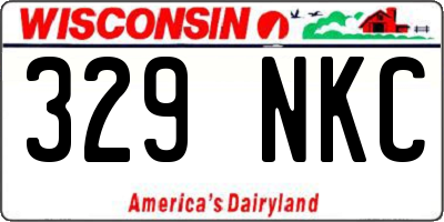 WI license plate 329NKC