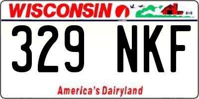 WI license plate 329NKF