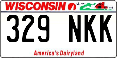 WI license plate 329NKK