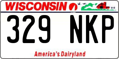 WI license plate 329NKP