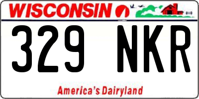WI license plate 329NKR