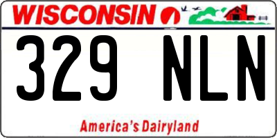 WI license plate 329NLN