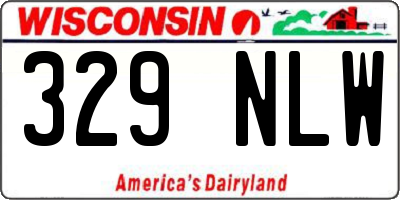 WI license plate 329NLW