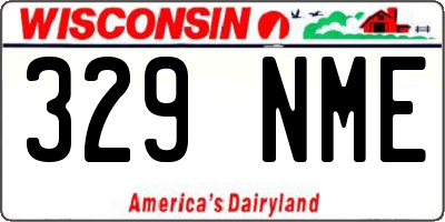 WI license plate 329NME