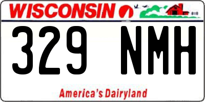 WI license plate 329NMH