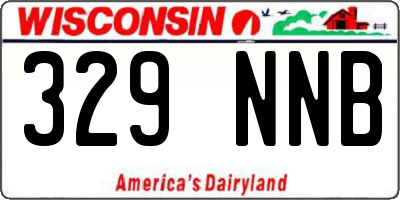 WI license plate 329NNB