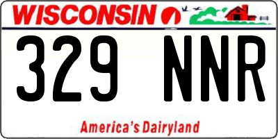 WI license plate 329NNR