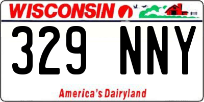 WI license plate 329NNY