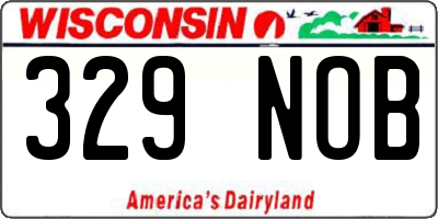 WI license plate 329NOB
