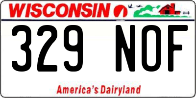 WI license plate 329NOF