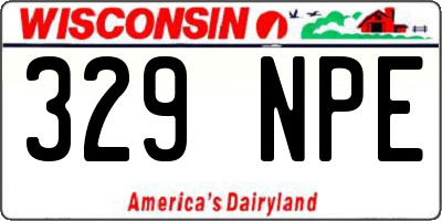 WI license plate 329NPE