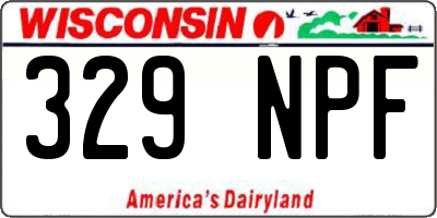WI license plate 329NPF