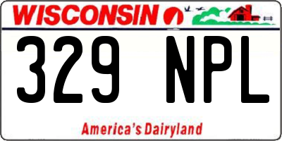 WI license plate 329NPL