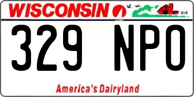 WI license plate 329NPO