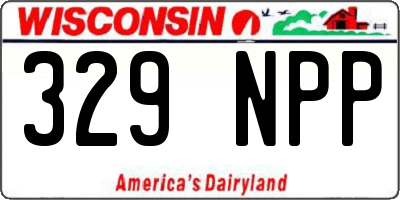WI license plate 329NPP