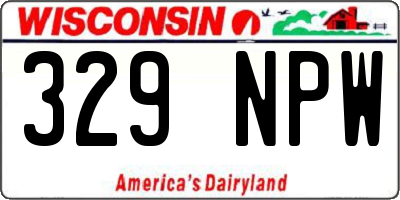 WI license plate 329NPW