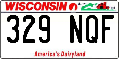 WI license plate 329NQF