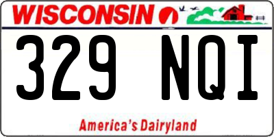 WI license plate 329NQI