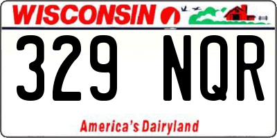 WI license plate 329NQR