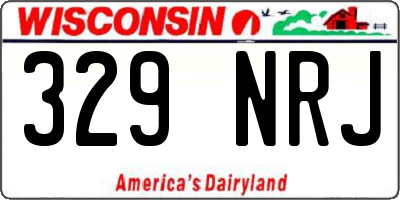 WI license plate 329NRJ