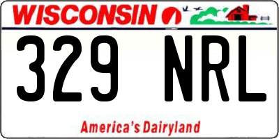WI license plate 329NRL