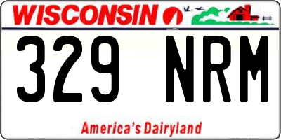 WI license plate 329NRM