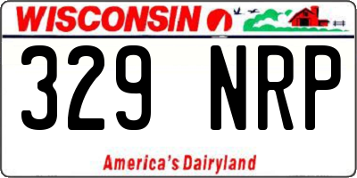 WI license plate 329NRP