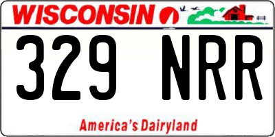 WI license plate 329NRR