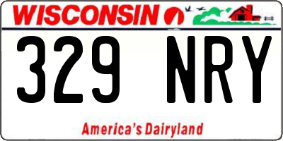 WI license plate 329NRY