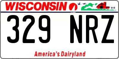 WI license plate 329NRZ